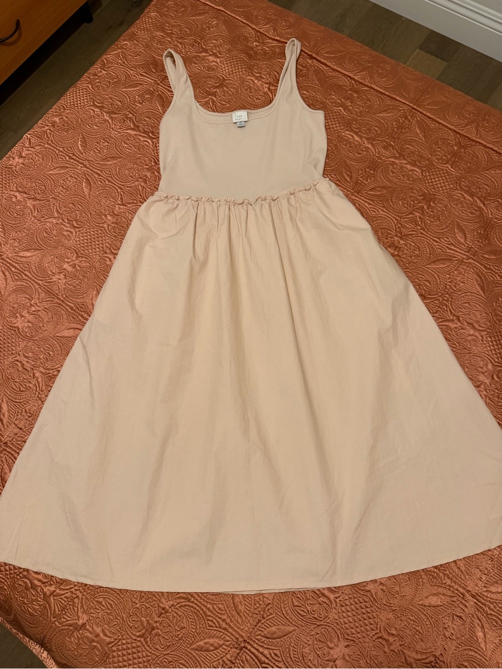 Tank Midi Dress, cotton. New no tag. No cat no pats no smoke.